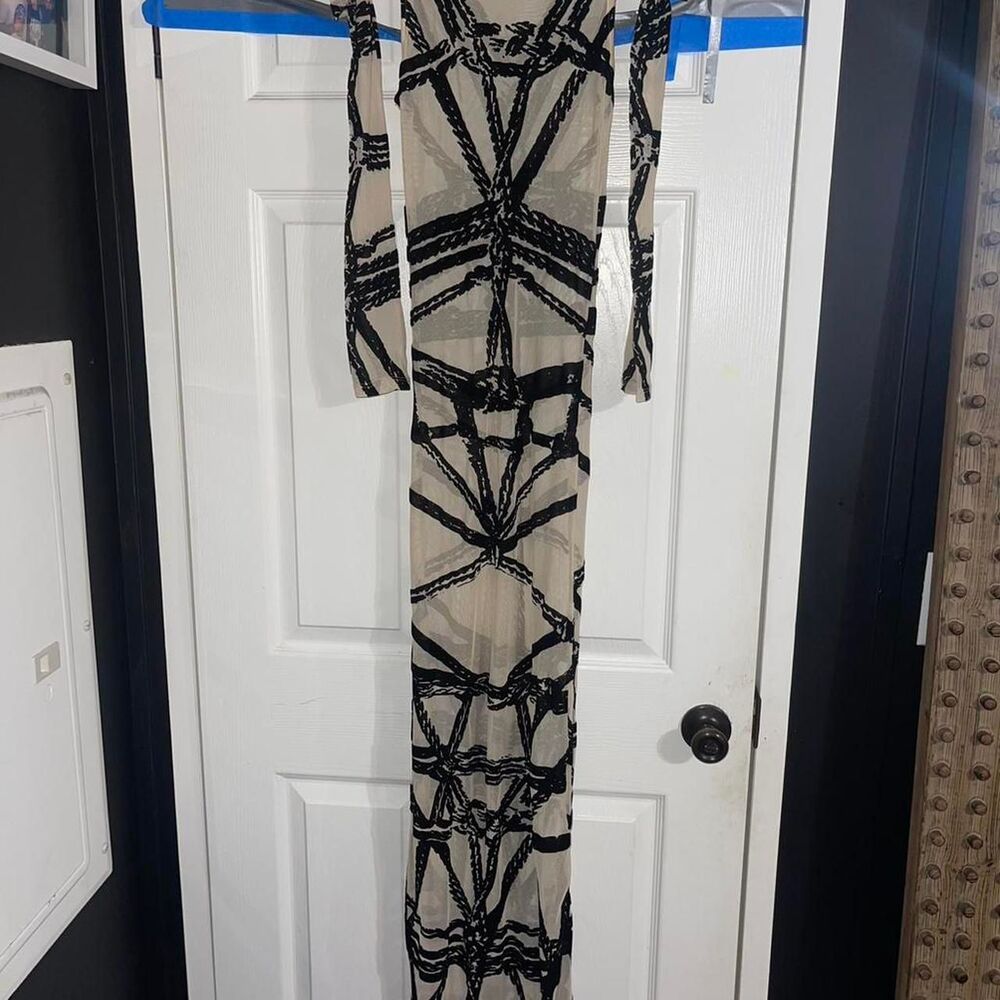 Shibari Maxi Dress Sheer Size XXS Detached Sleeves